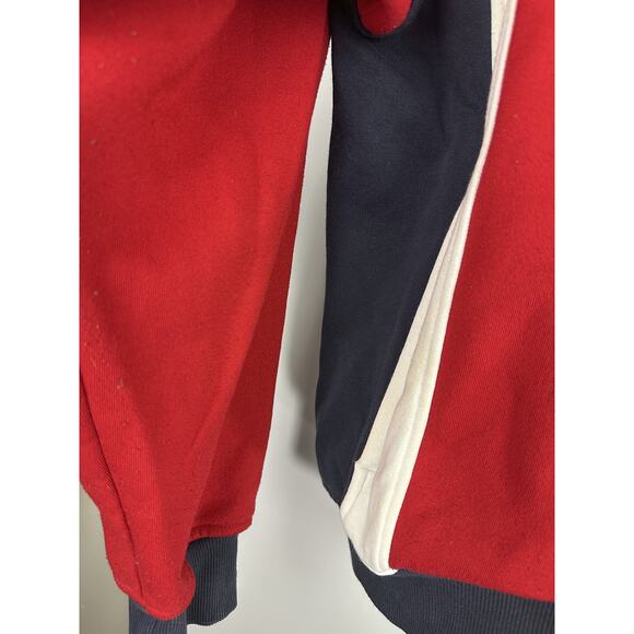 Adidas Originals Trefoil Red Navy SAMPLE Hoodie Hooded Sweatshirt Rare Prototype - Picture 8 of 16